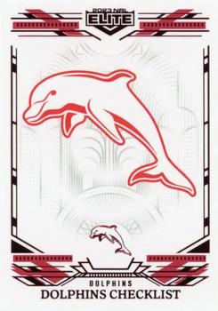 2023 NRL Traders Elite - Mojo Ruby #MR037 Dolphins Checklist Front